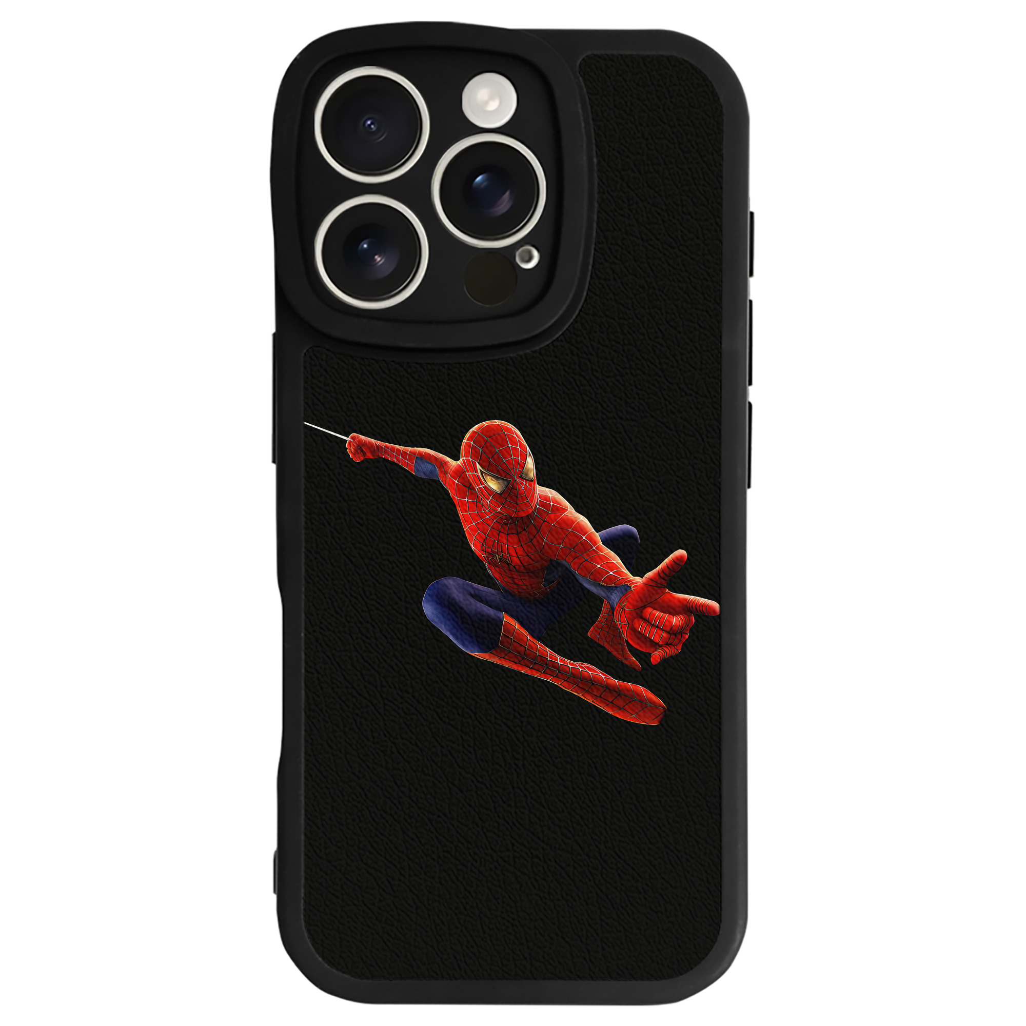（画像用） Spider Man スパイダーマン 【iPhone 16シリーズ対応】シリコンスマホケース（レザー調） 材質：シリコン